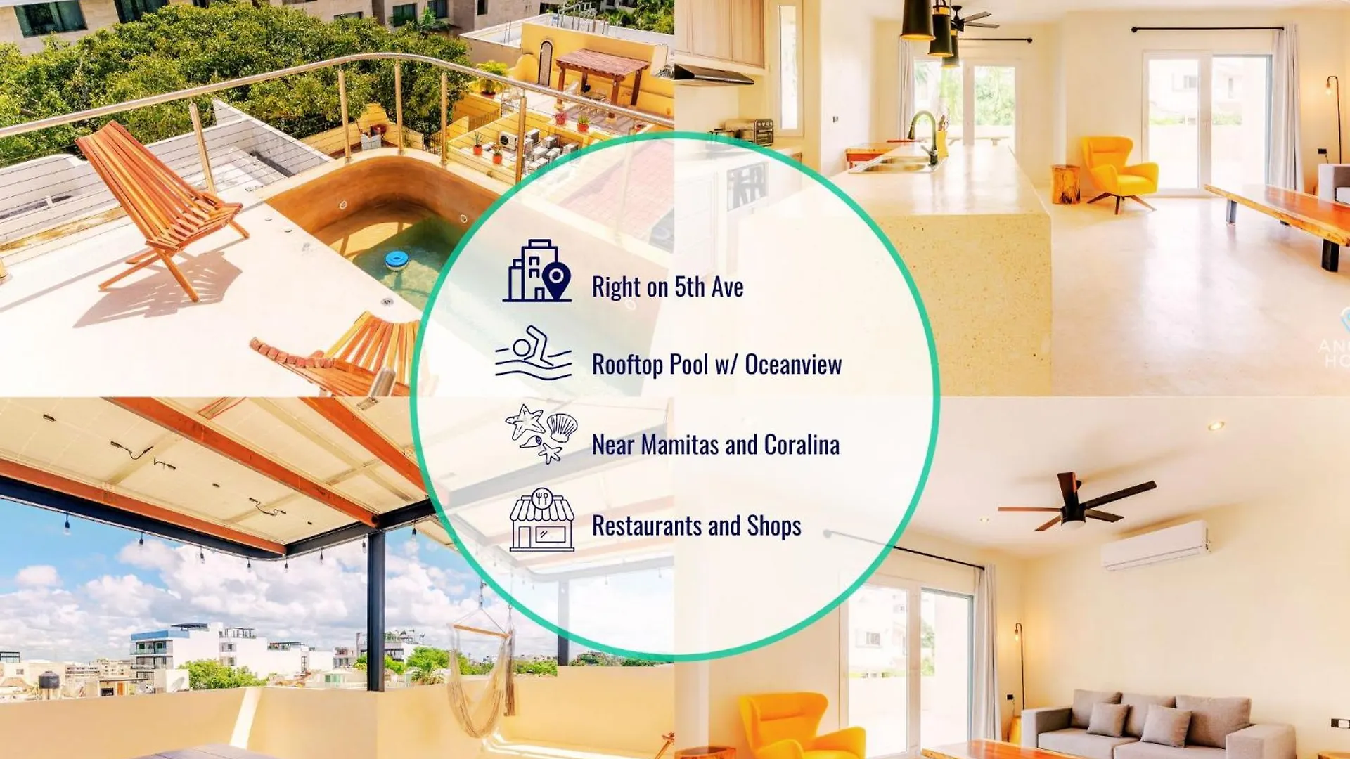 Prázdninový dům Private Oceanview Rooftop Plunge Pool Playa del Carmen